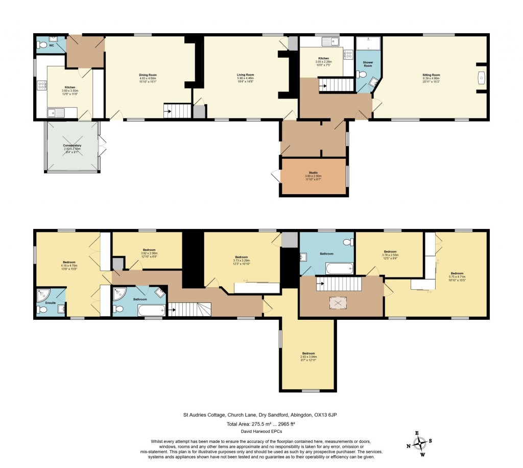 Floorplans For Church Lane, Dry Sandford, OX13