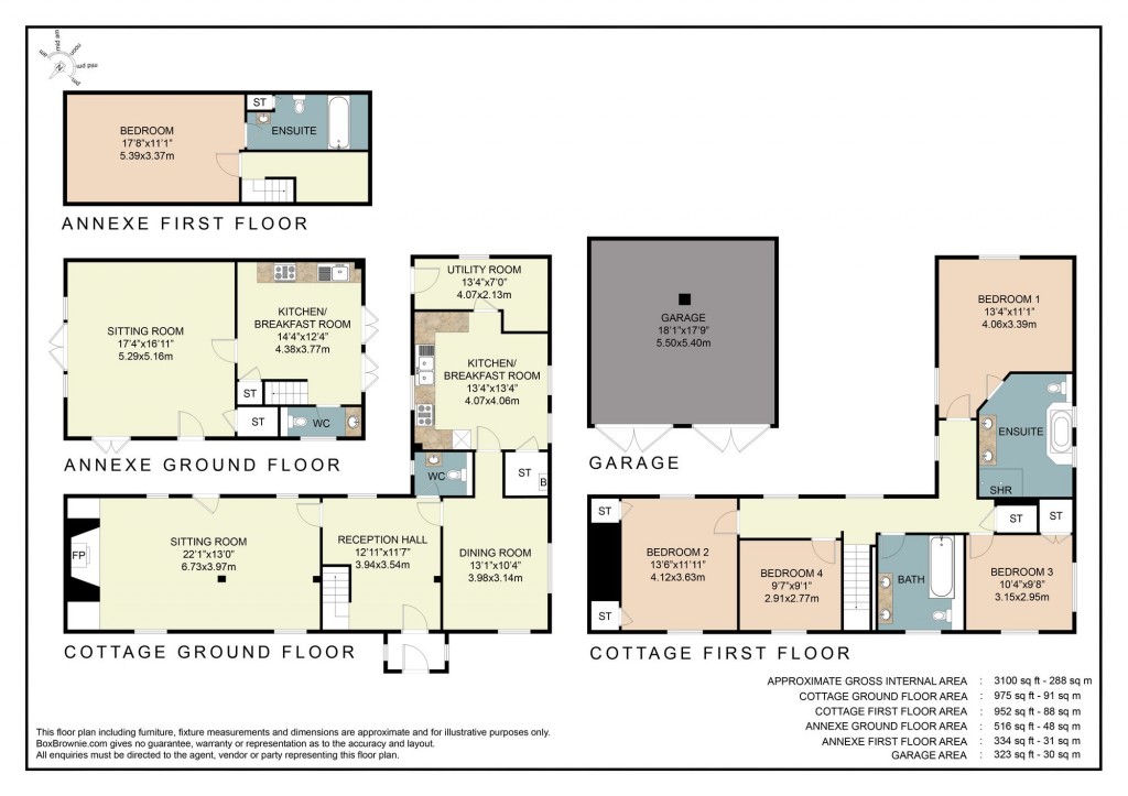 Floorplans For The Green, Charney Bassett, OX12