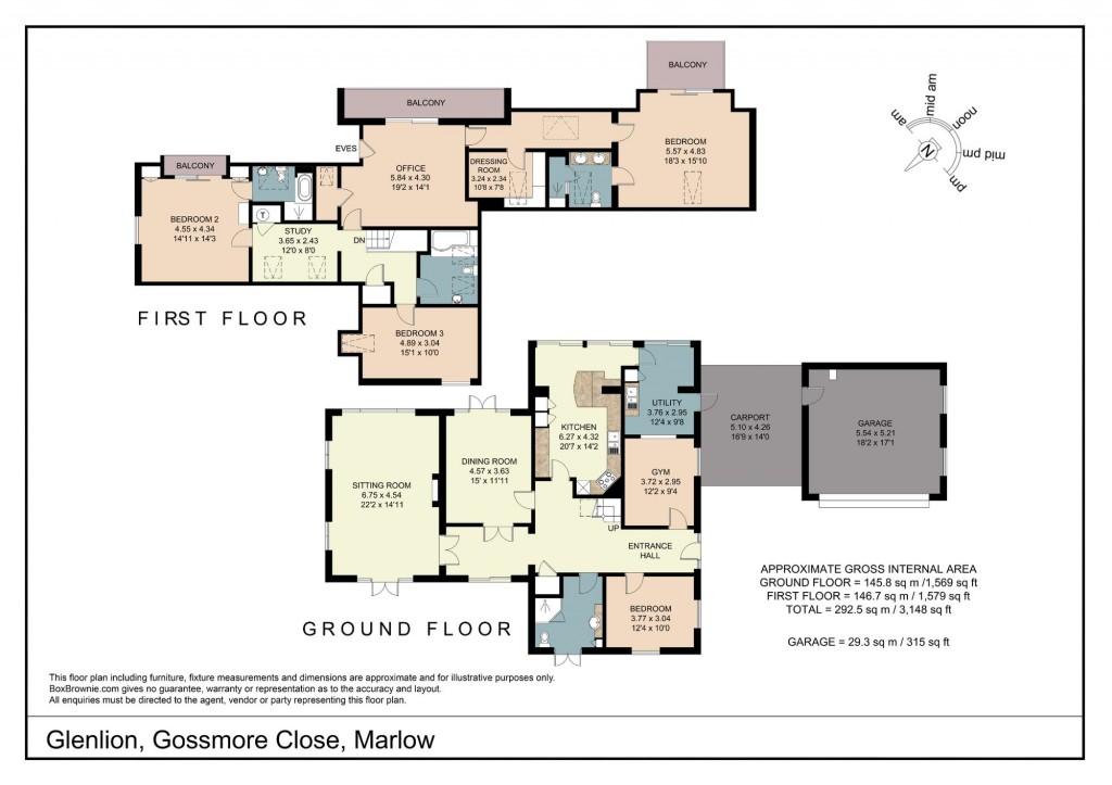Floorplans For Gossmore Close, Marlow, SL7