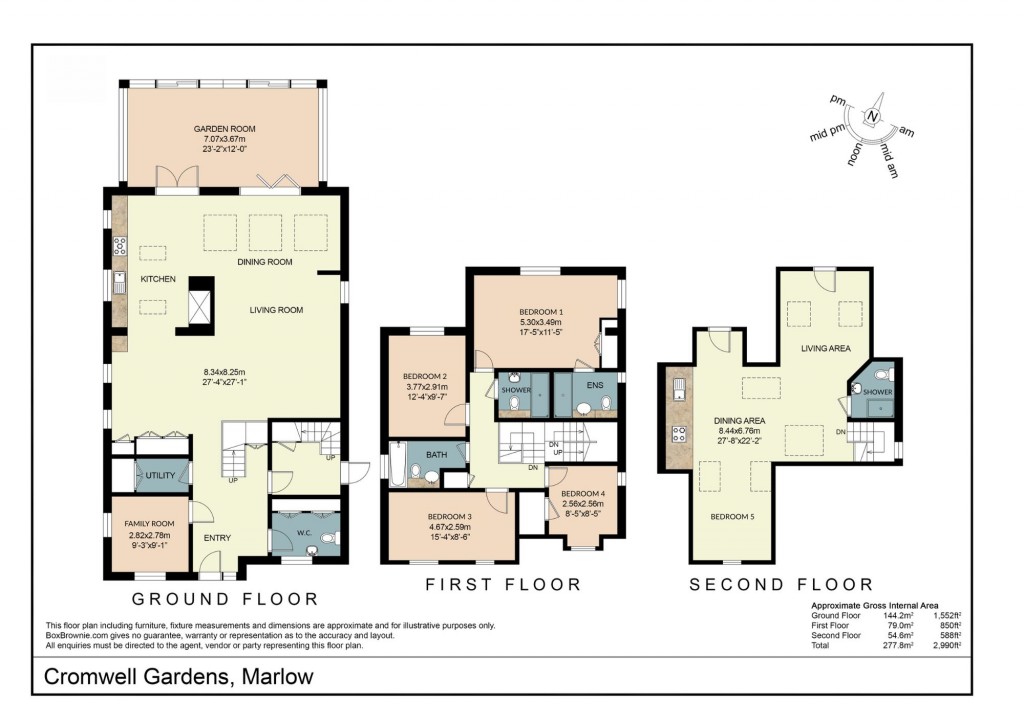 Floorplans For Cromwell Gardens, Marlow, SL7