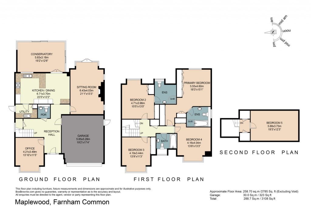 Floorplans For Beeches Road, Farnham Common, SL2