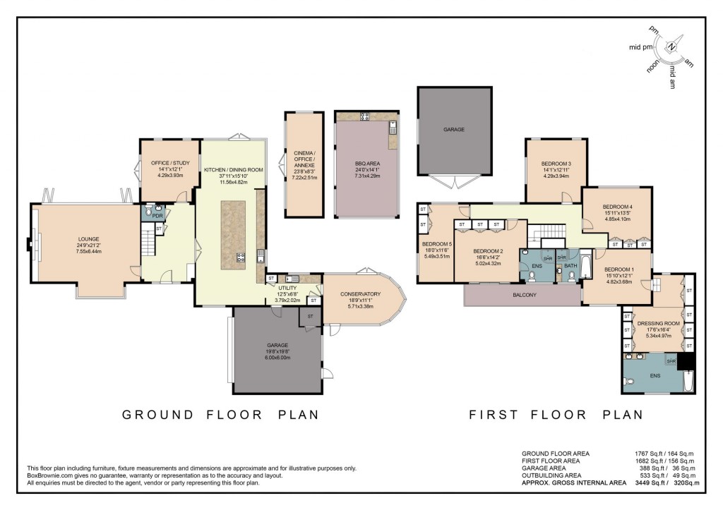 Floorplans For Butts Way, Aston Rowant, OX49