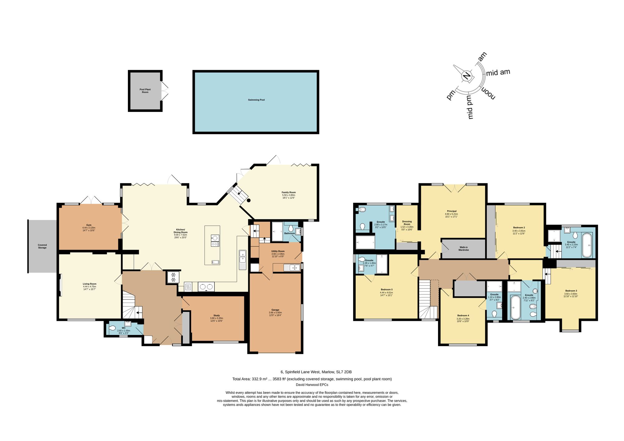 Floorplans For Spinfield Lane West, Marlow, SL7